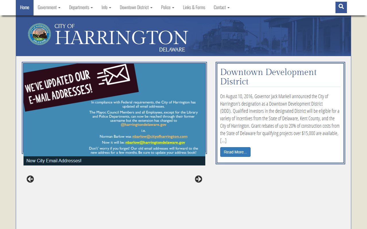 City of Harrington Official Website