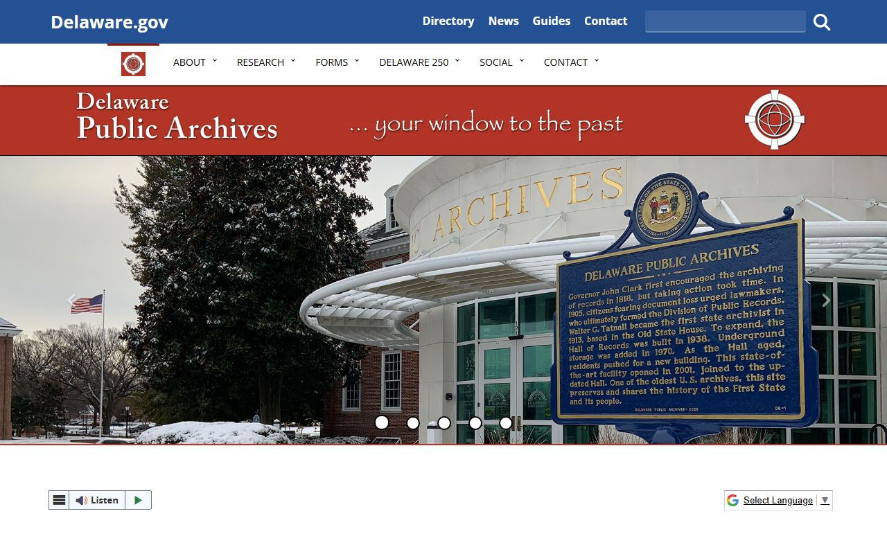 Delaware Public Archives historical land records